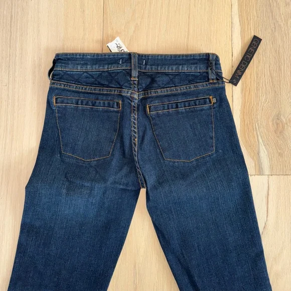 Genetic Denim The Adriane Mid-Rise Quilted Bell Jeans Dark Seafoam Size 24 NWT - Picture 4 of 10